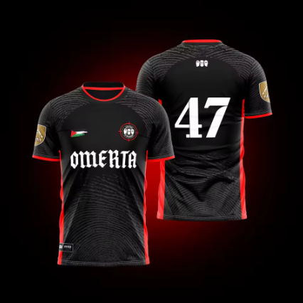 Maillot Omerta 47 Noir et Rouge